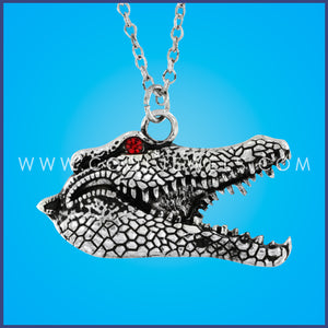 LINK CHAIN NECKLACE WITH GATOR HEAD