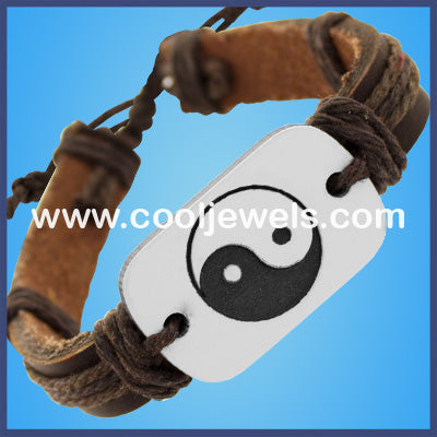 Leather Yin Yang Bracelets
