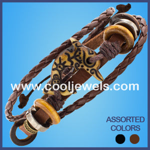 Resin Dolphin Leather Bracelets