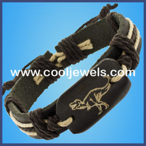 Leather Dinosaur Bracelets