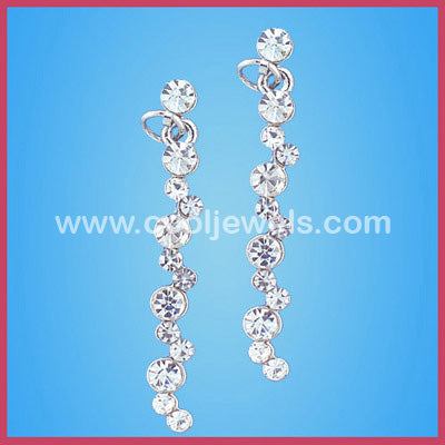 Rhinestone Silver Earrings