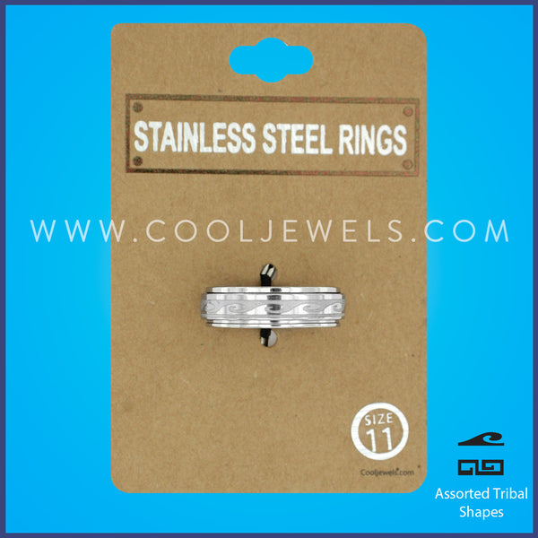 Assorted Shapes Stainless Steel Spinner Rings