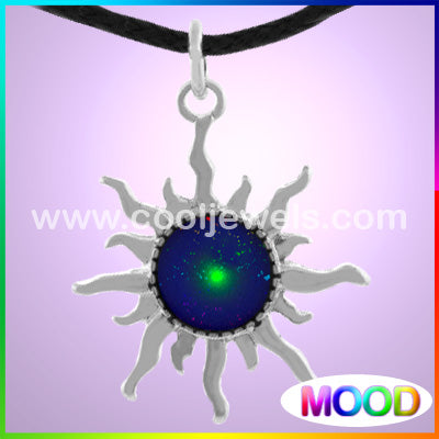 Silver and Mood Sun Necklaces