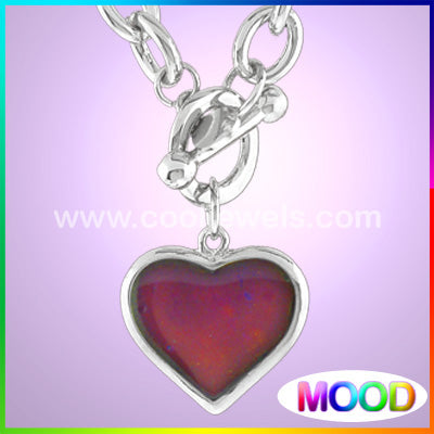 Heart hotsell mood necklace