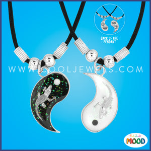 Mood Alligator Yin Yang Necklaces (2 Piece Set)