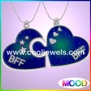 BFF Mood Heart Puzzle Necklaces
