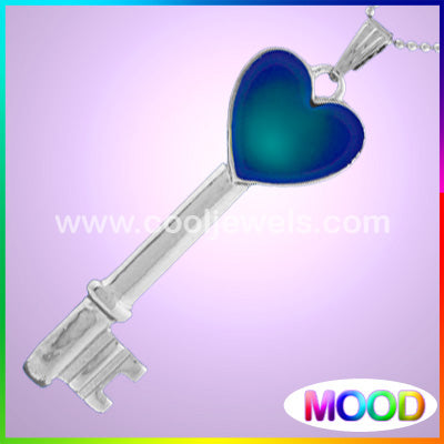 Mood Heart Key Necklace