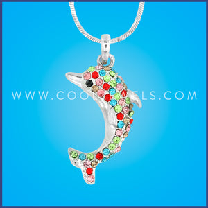 Rhinestone Dolphin Necklace