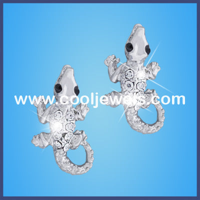 Alligator Rhinestone Earrings