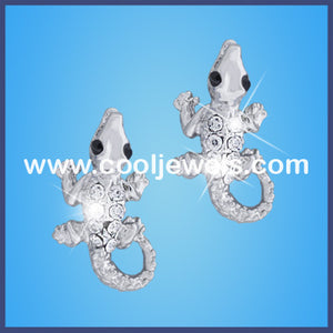 Alligator Rhinestone Earrings