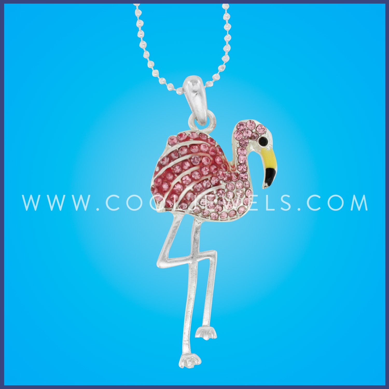 Rhinestone Flamingo Necklace