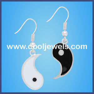 Enamel Yin Yang Earrings