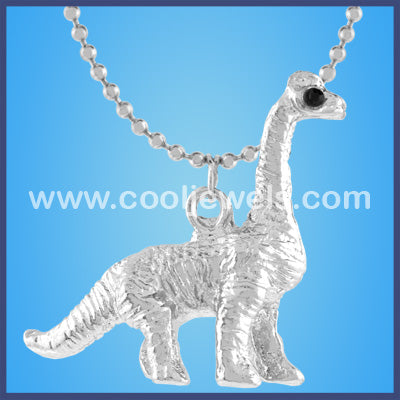 Silver Dinosaur Necklace