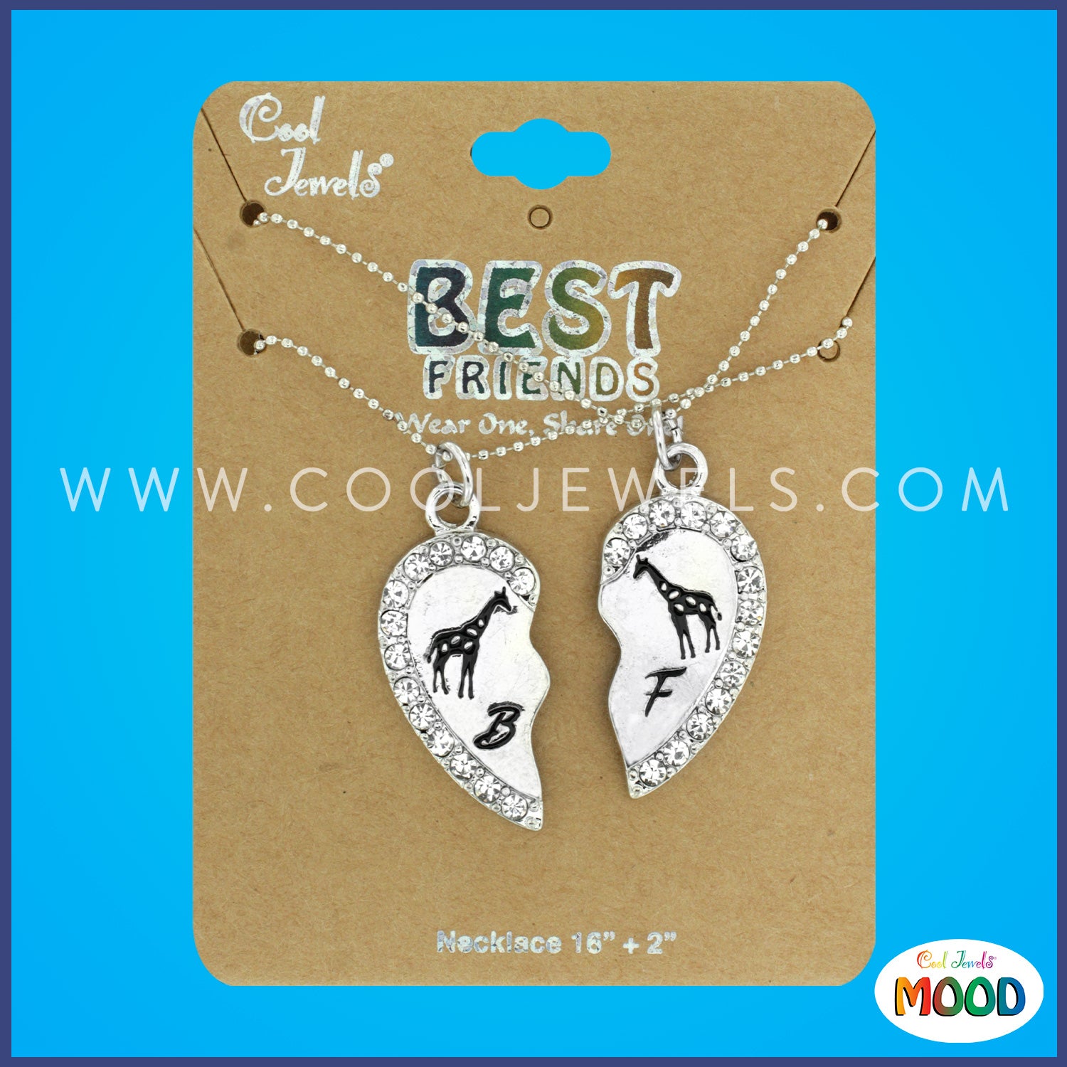 Best Friends Necklace for 2: .925 Sterling Silver 