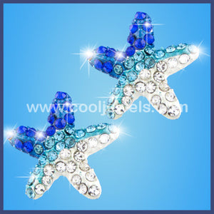 Rhinestone Starfish Earrings