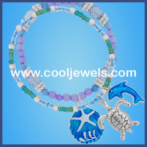 Sealife Charms Beaded Bracelets 