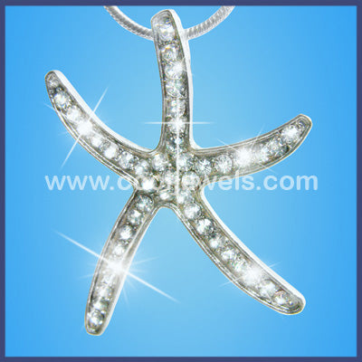 Rhinestone Starfish Necklace