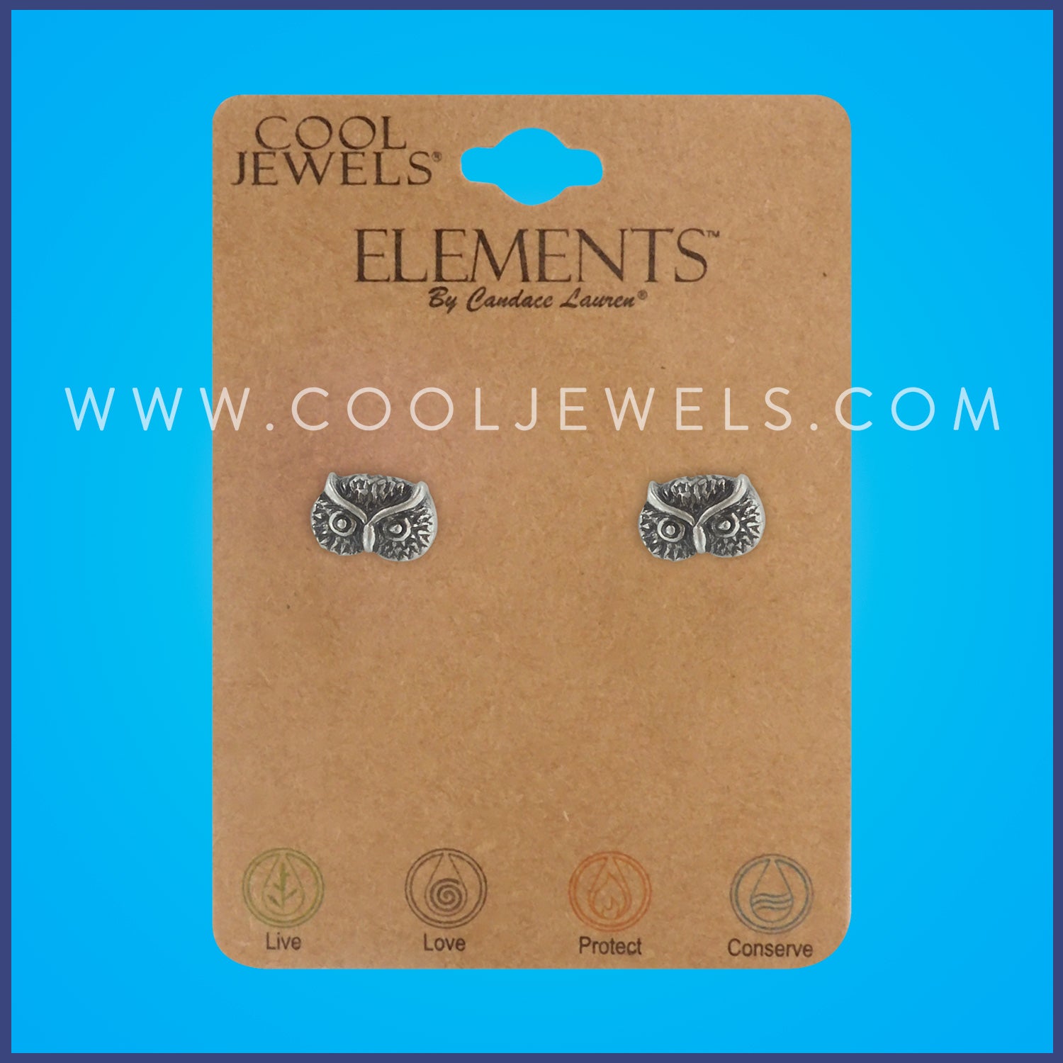 SILVER OWL POST EARRINGS