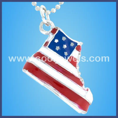 Sneaker American Flag Necklace