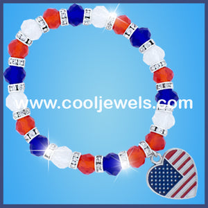 American Flag Beaded Bracelets