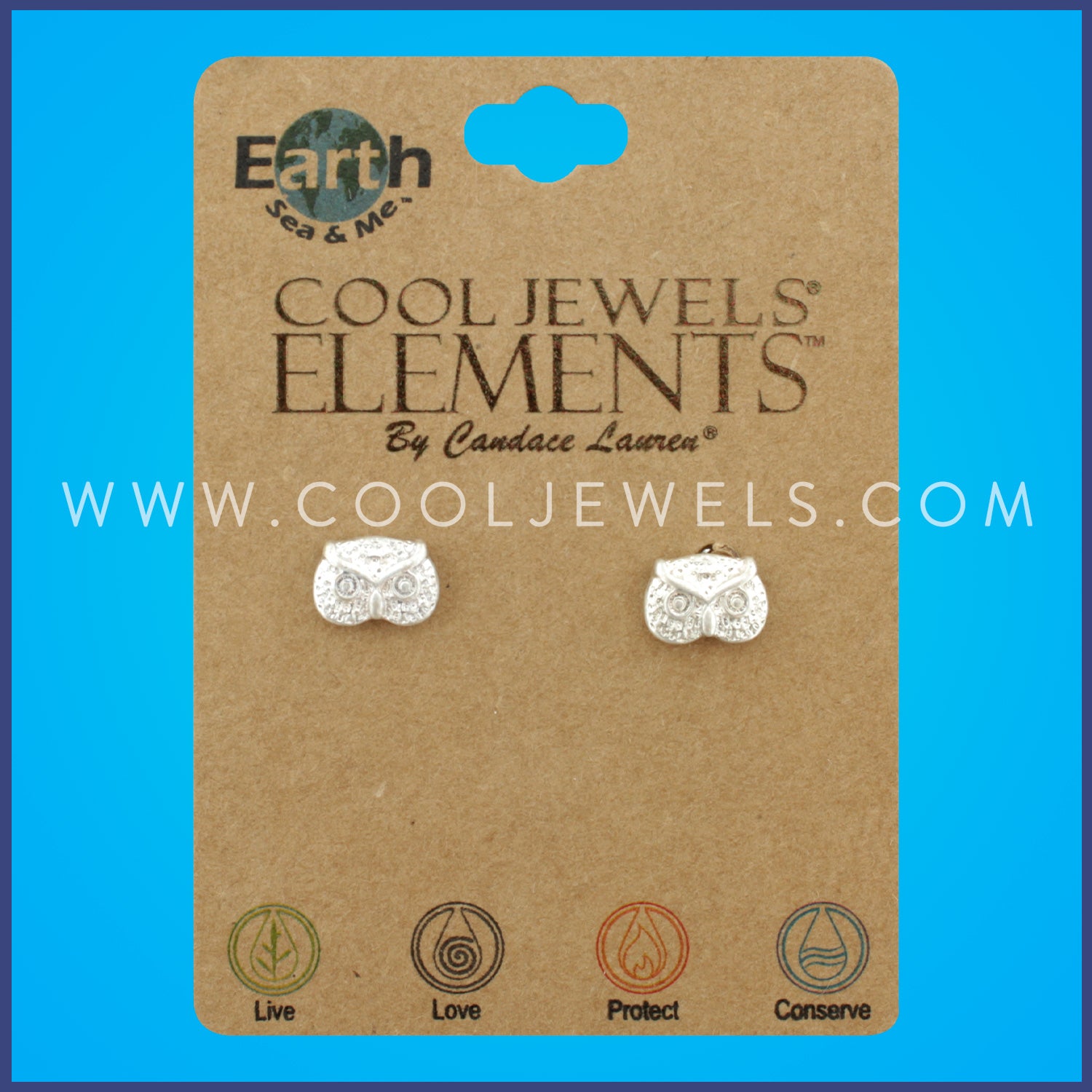 SILVER OWL POST EARRING - CARDED 
