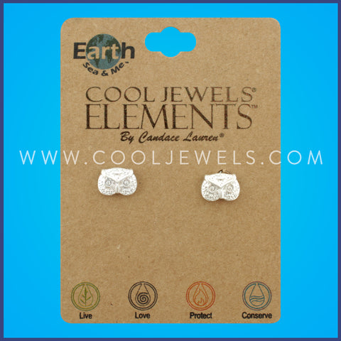 SILVER OWL POST EARRING - CARDED 