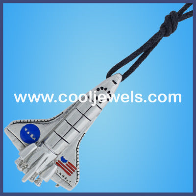 Enamel Space Shuttle Necklace