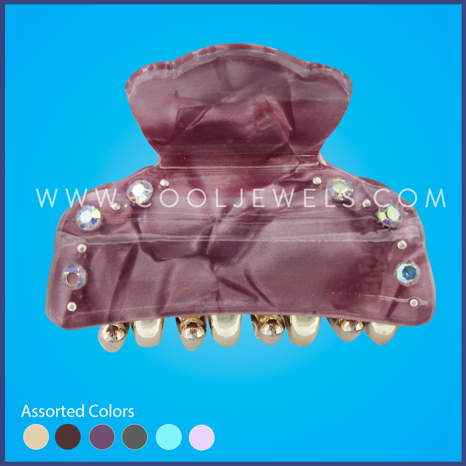 JAW CLIP WITH RHINESTONES