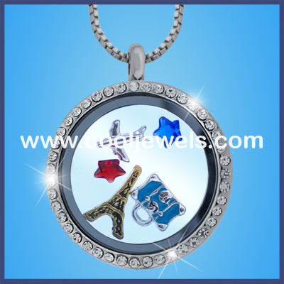 Round Rhinestone Paris Necklaces