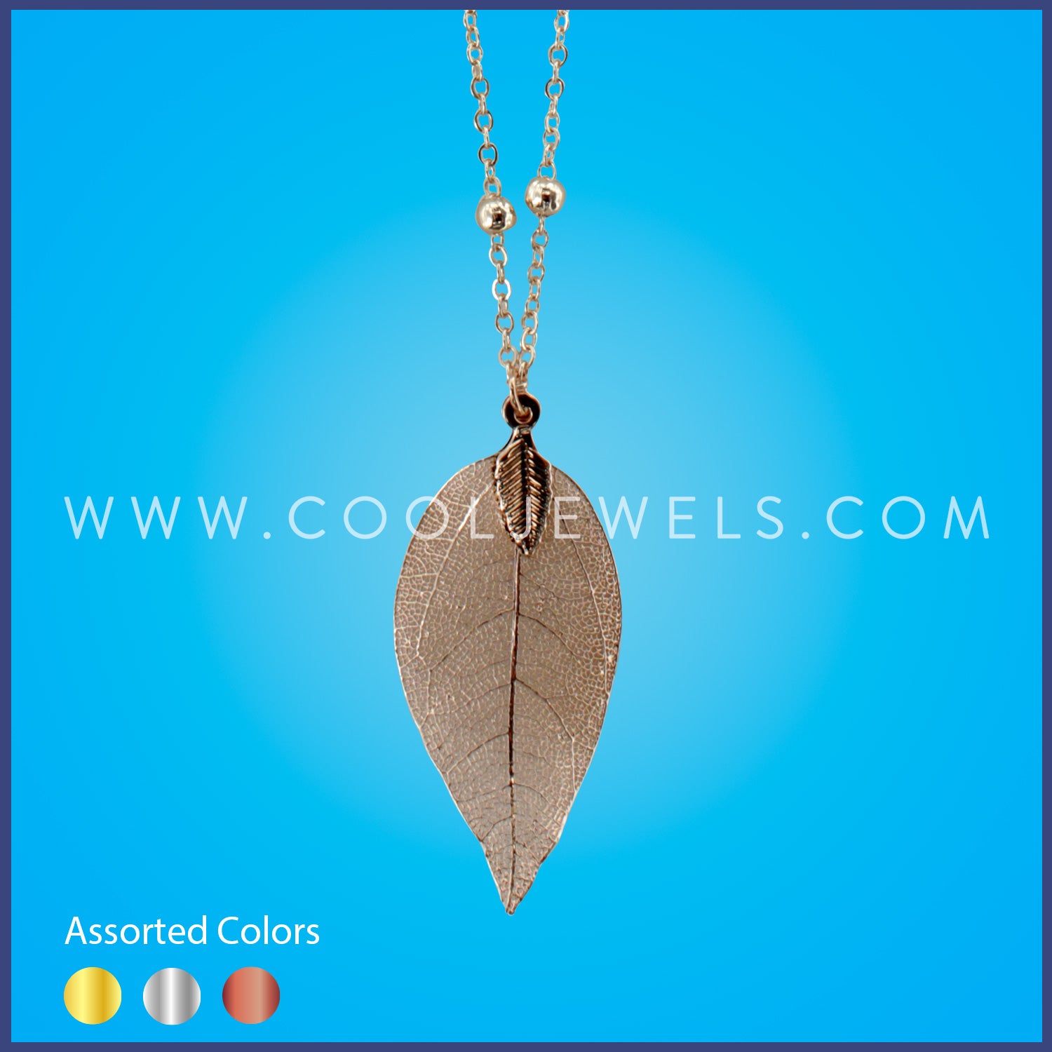 LINK CHAIN NECKLACE WITH LEAF
