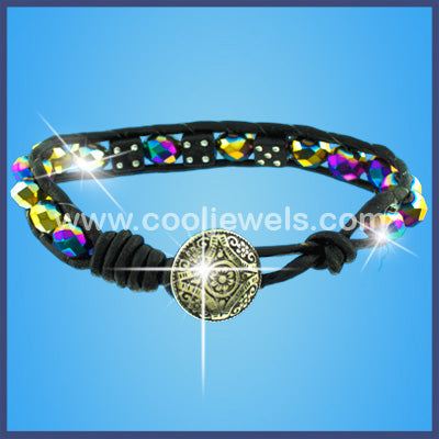 Woven Bracelet With Dice Beads