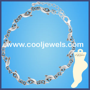 Silver Dolphin Anklets