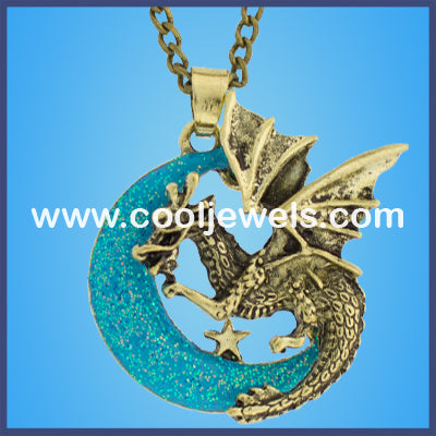 Steampunk Winged Dragon Necklaces