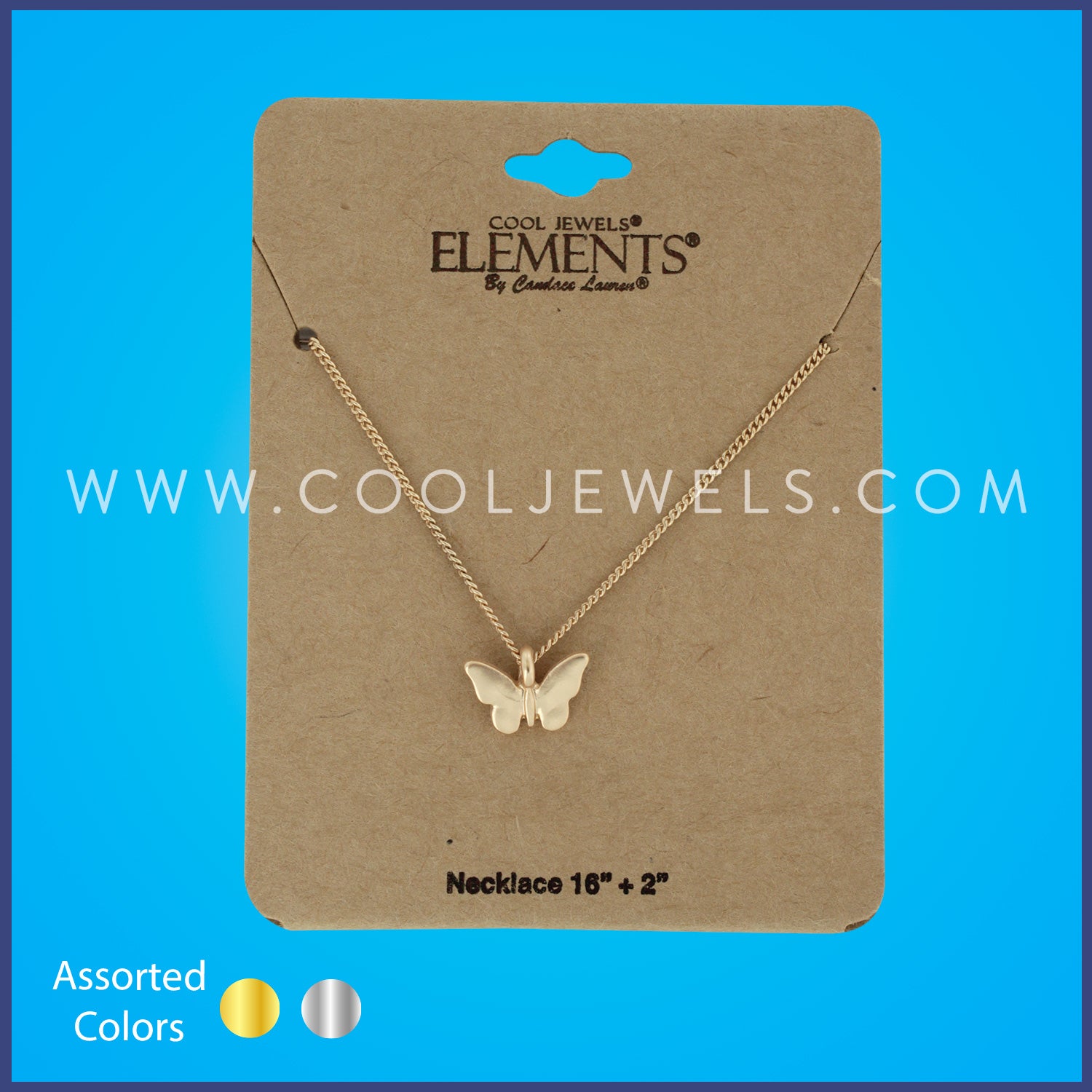 Assorted Petite Butterfly Pendant Necklaces