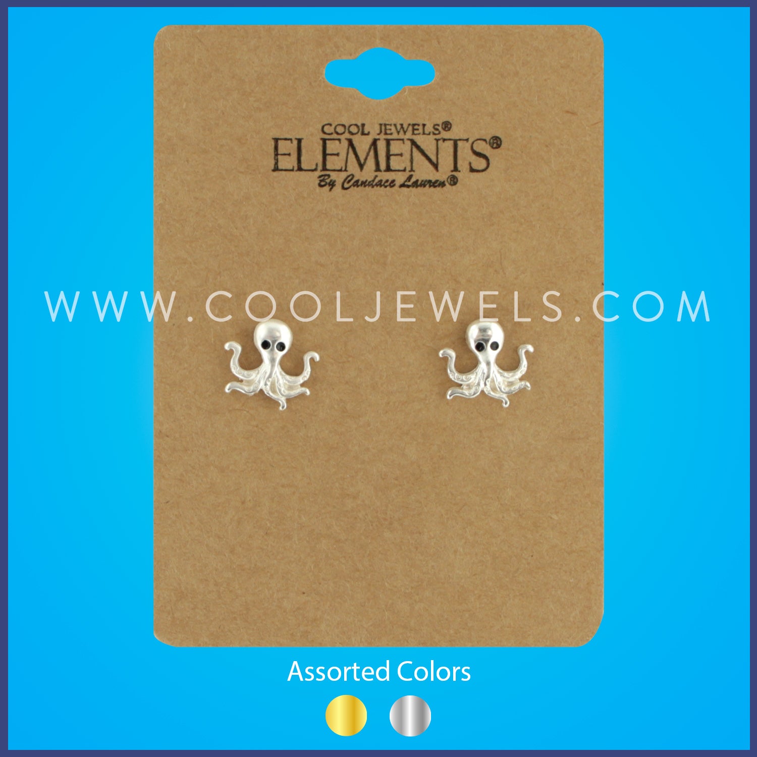 OCTOPUS EARRINGS CARDED