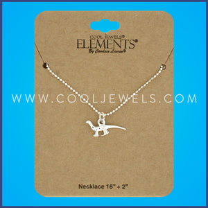 Dinosaur Pendant Silver Ball Chain Necklaces