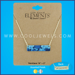 CHAIN NECKLACE WITH SEA LIFE PRINT