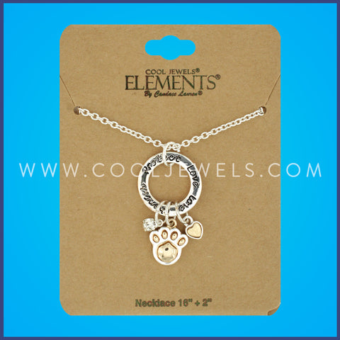 Cool Jewels® Elements® by Candace Lauren® "Live, Love, Cherish, Protect" Charm Necklace