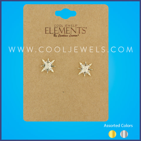 RHINESTONE STUD EARRINGS