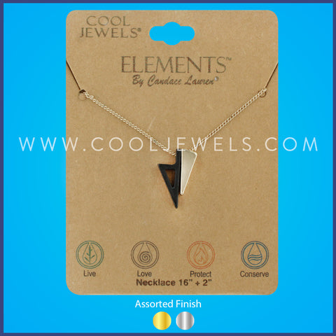 Cool Jewels® Elements® by Candace Lauren® Assorted Petite Matte Triangular Pendant Necklaces