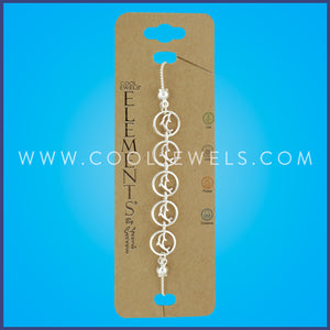 SLIDER BRACELET WITH DOLPHIN DISC PENDANTS - CARDED
