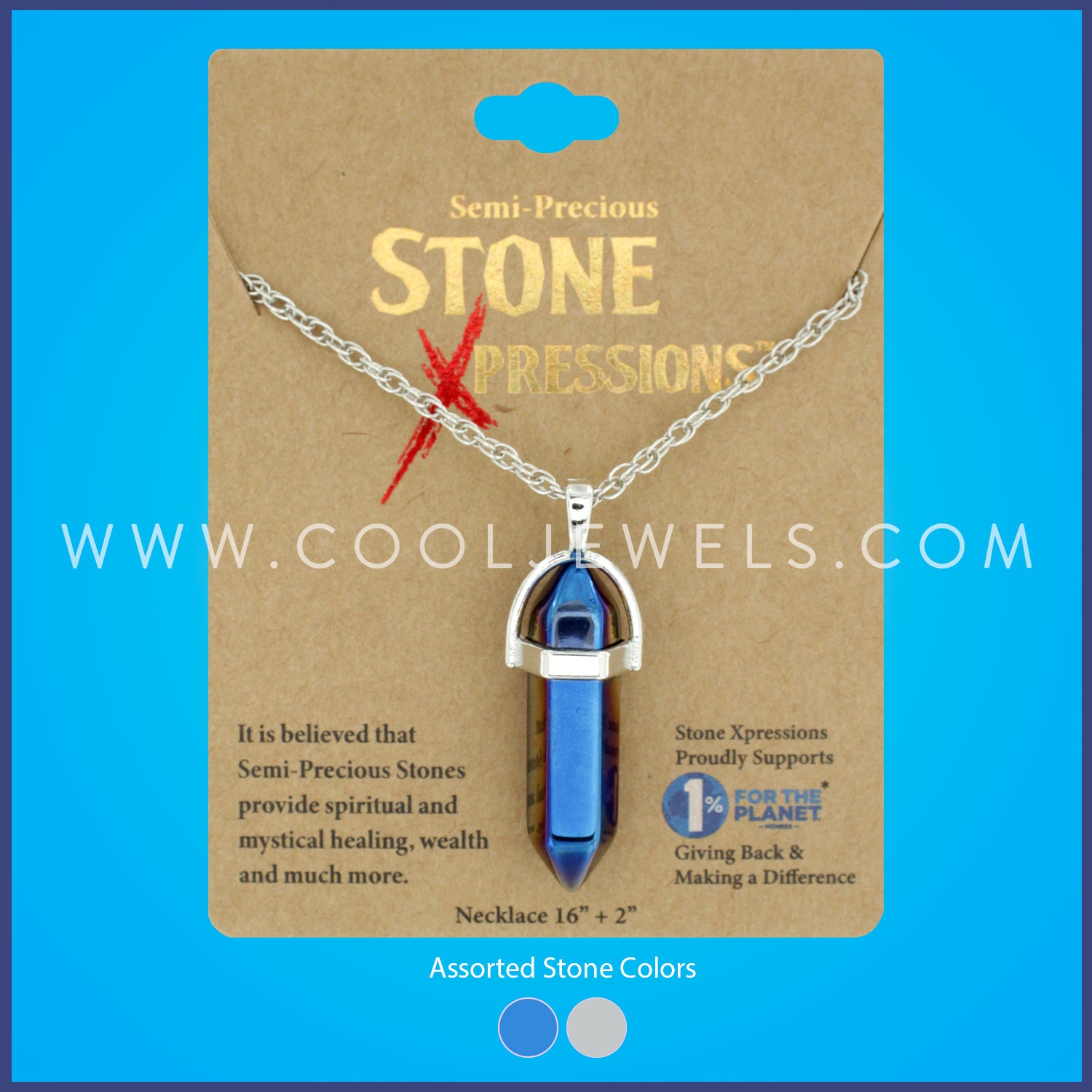 Assorted Cool Jewels® Elements® by Candace Lauren® Iridescent Crystal Point Necklaces