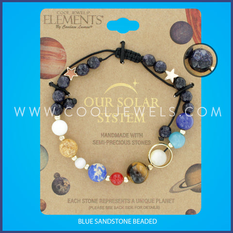 SOLAR SYSTEM SLIDER CORD BEADED BRACELET