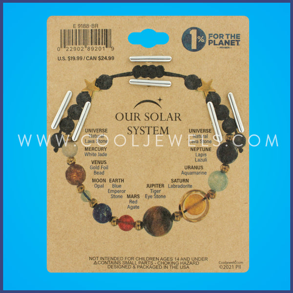 SOLAR SYSTEM SLIDER CORD BEADED BRACELET