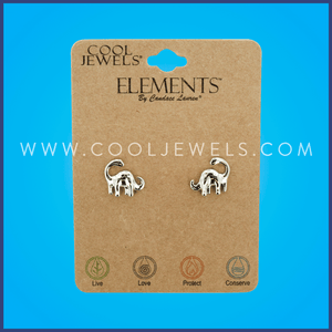 Silver Dinosaur Post Earrings