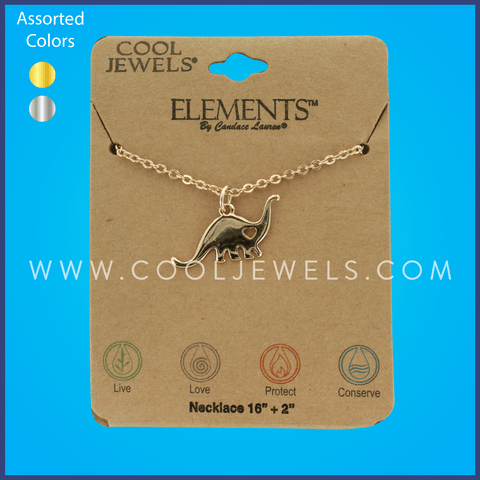 CHAIN NECKLACE WITH DINOSAUR HEART