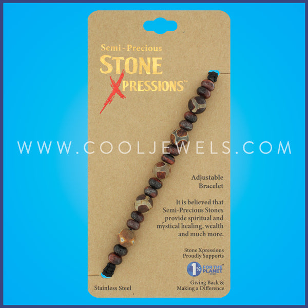 Slider stone beads bracelet 