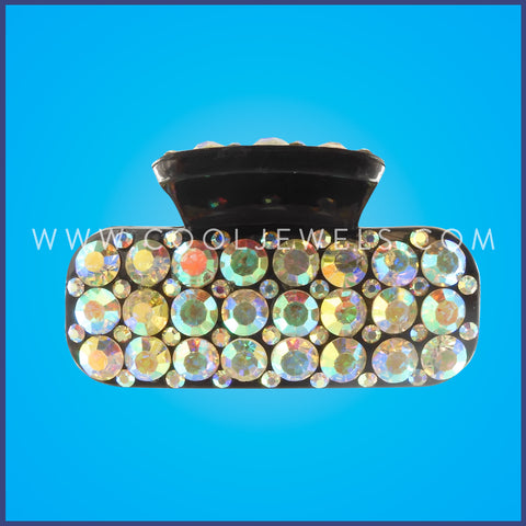 BLACK JAW CLIP WITH RHINESTONES