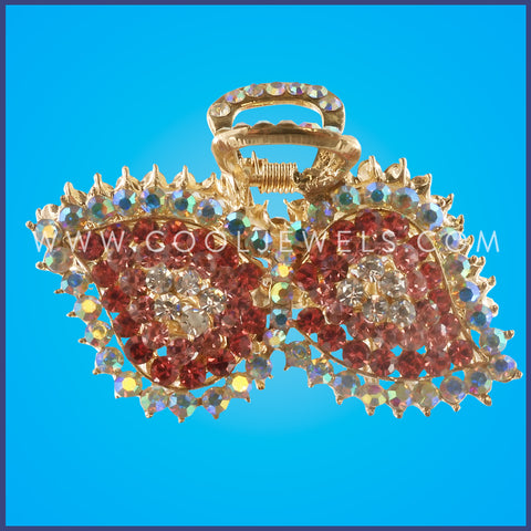 JAW CLIP WITH MULTICOLORED RHINESTONES